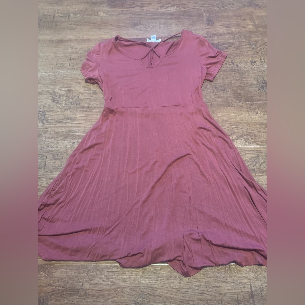 Light pink (rose) dress 0X stretchy